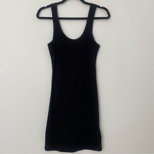 James Perse Black Cotton Mini Tank Dress size 1 Small XS
